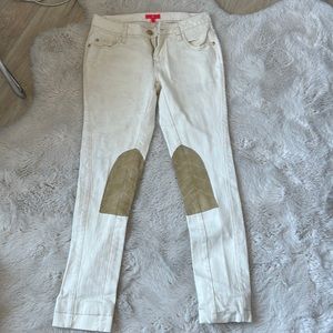 IVANKA TRUMP CREAM DENIM PANTS